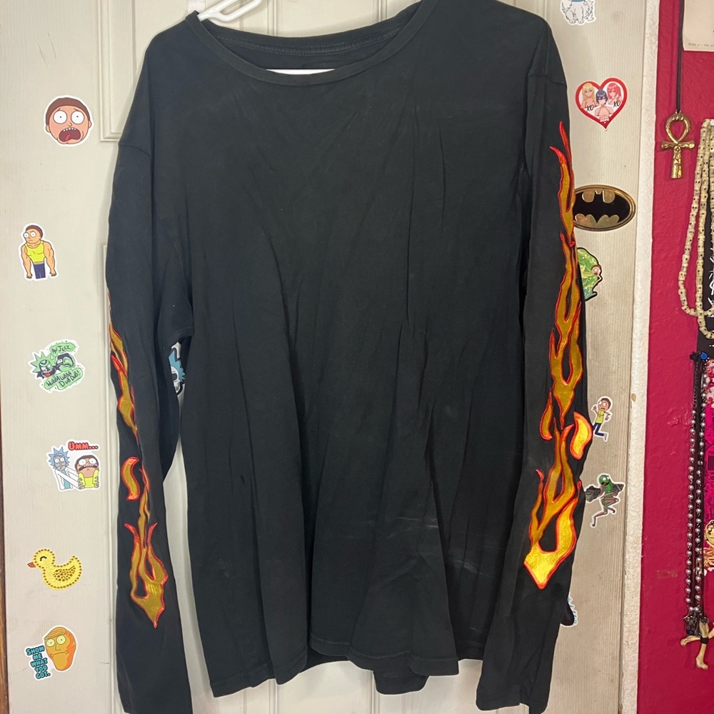 Black flame long sleeve